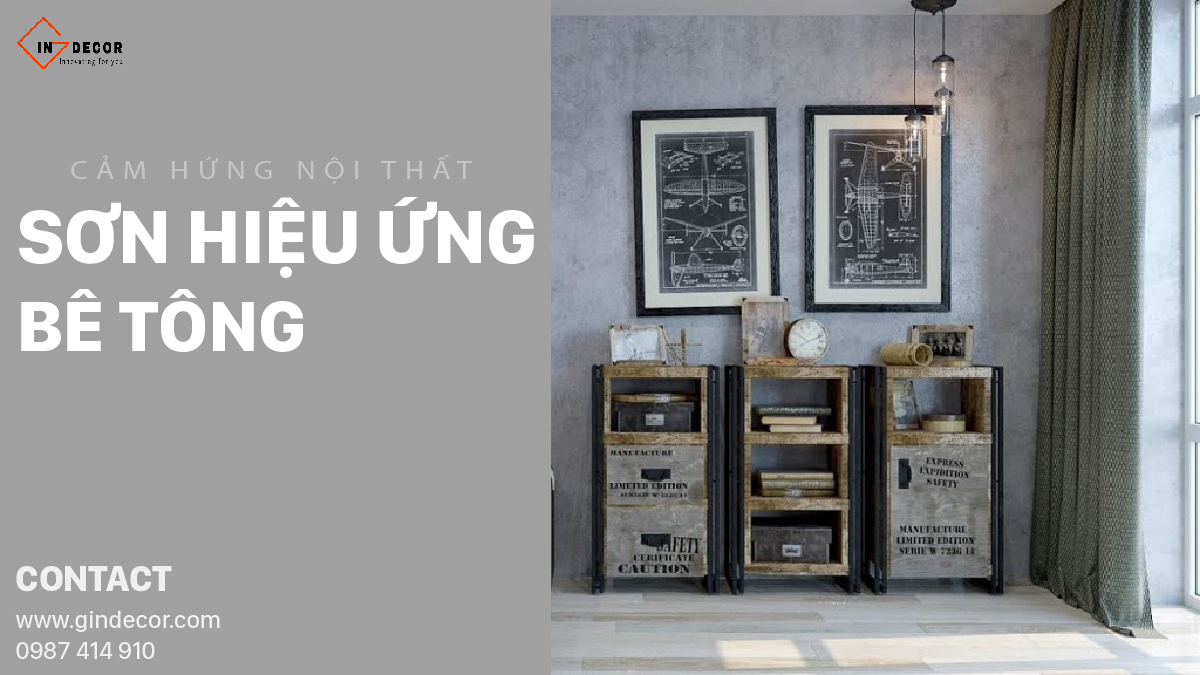 Giải pháp sơn hiệu ứng bê tông cho nội thất