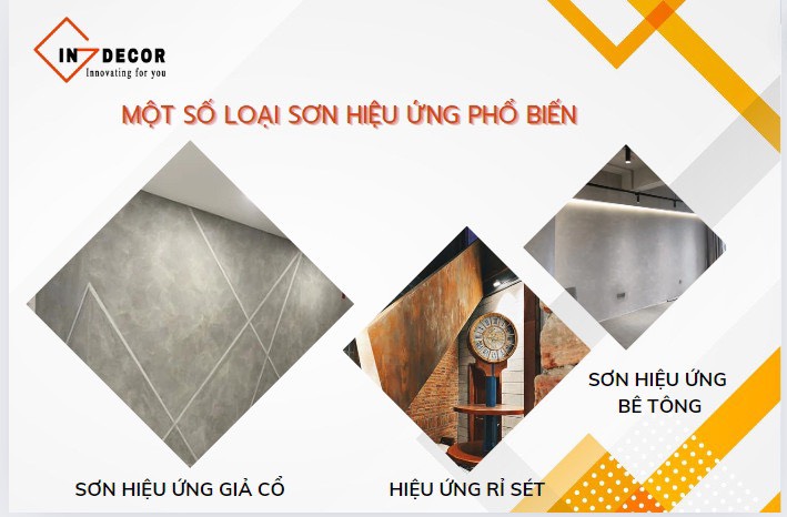 Sơn hiệu ứng phổ biến tại GINDECOR