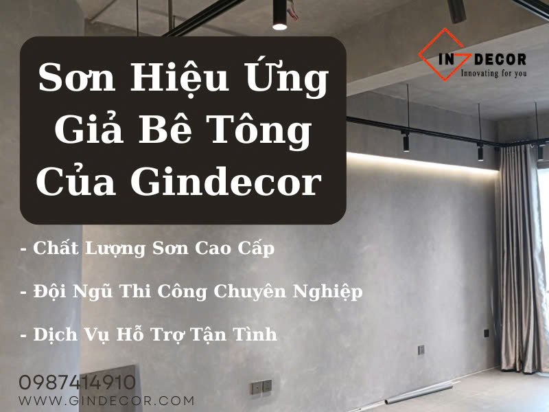 Sơn hiệu ứng giả bê tông tại Gindecor