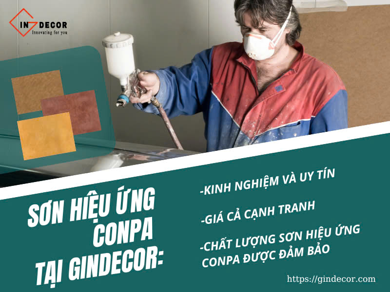 Sơn hiệu ứng conpa tại Gindecor