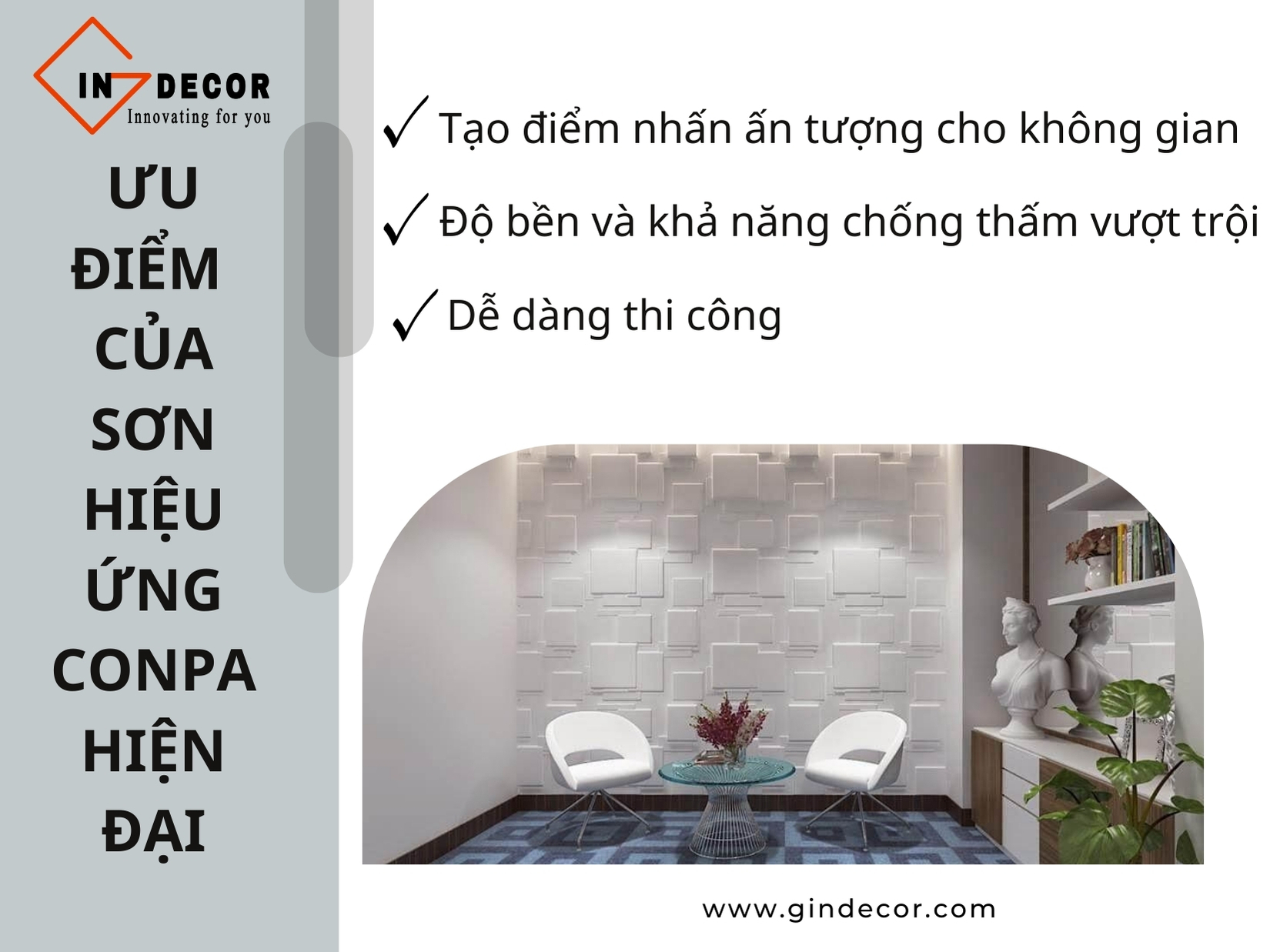 Ưu điểm của sơn hiệu ứng Conpa hiện đại