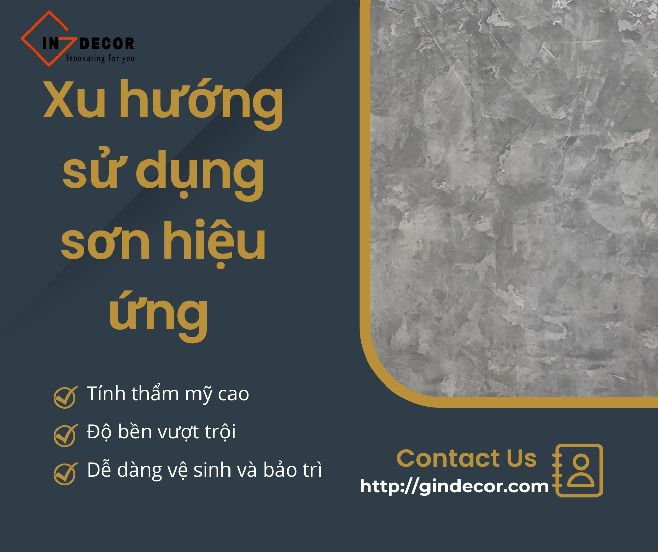 Xu hướng sử dụng sơn hiệu ứng trong trang trí nội thất hiện đại