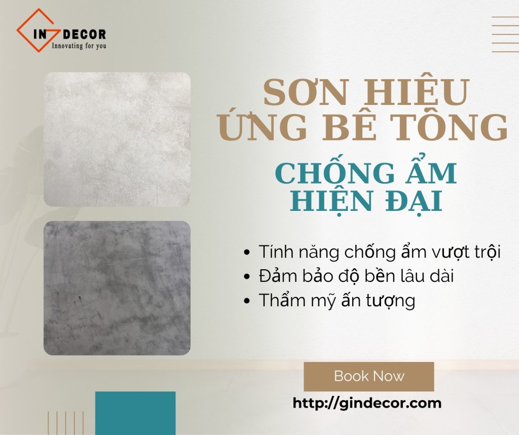 Sơn hiệu ứng bê tông chống ẩm hiện đại