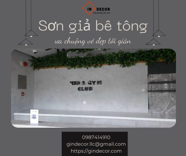 Sơn giả bê tông bí quyết tạo không gian đẳng cấp đầy cuốn hút