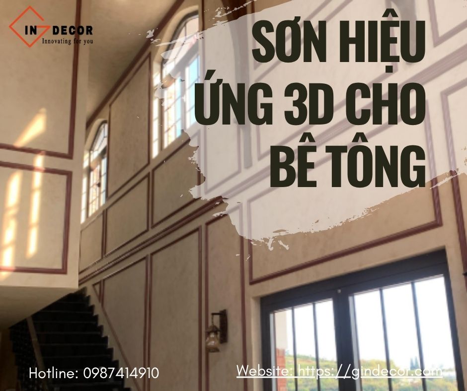 Những ưu điểm nổi bật của sơn hiệu ứng 3D cho bê tông Gindecor