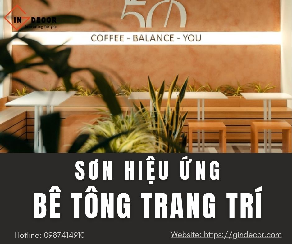 sơn hiệu ứng bê tông trang trí