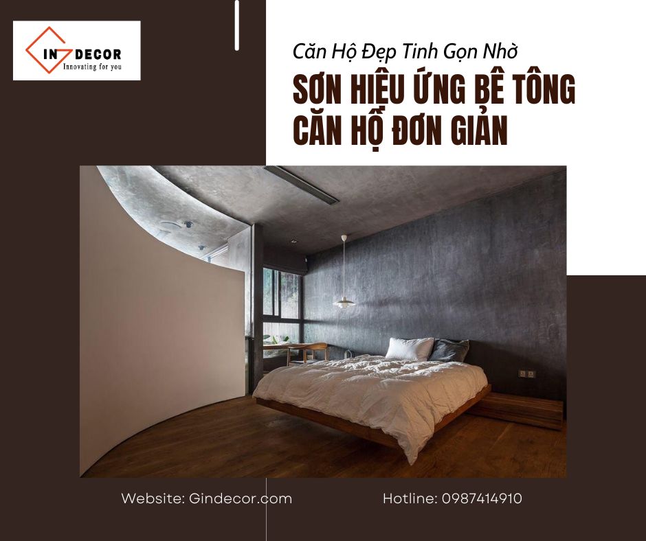 Sơn hiệu ứng bê tông căn hộ đơn giản