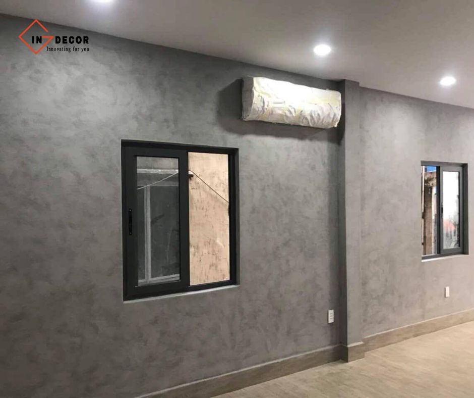 Sơn hiệu ứng bê tông căn hộ nhỏ gọn