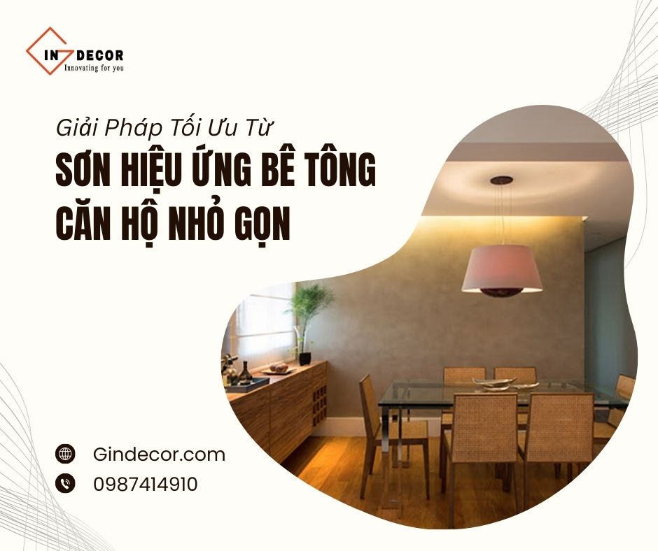 Sơn hiệu ứng bê tông căn hộ nhỏ gọn