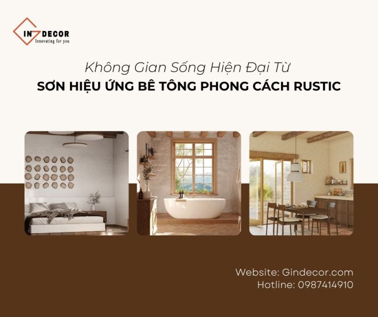 Sơn hiệu ứng bê tông phong cách rustic