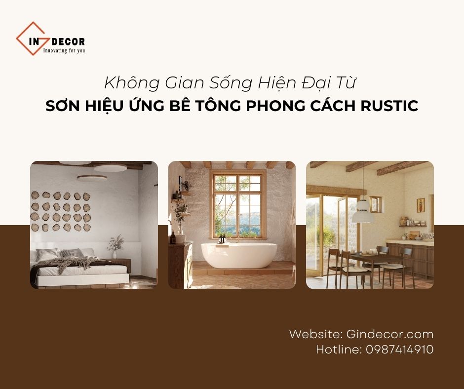 Sơn hiệu ứng bê tông phong cách rustic