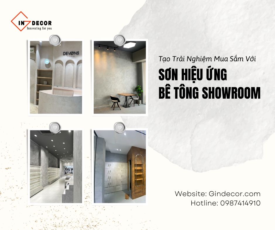 Sơn hiệu ứng bê tông showroom