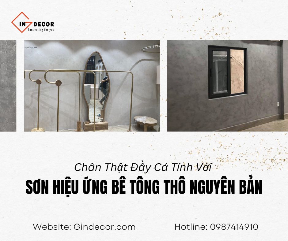 Sơn hiệu ứng bê tông thô nguyên bản