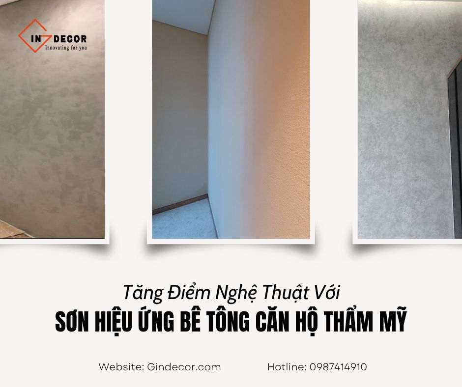 Sơn hiệu ứng bê tông căn hộ thẩm mỹ