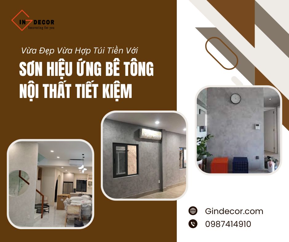 Sơn hiệu ứng bê tông nội thất tiết kiệm