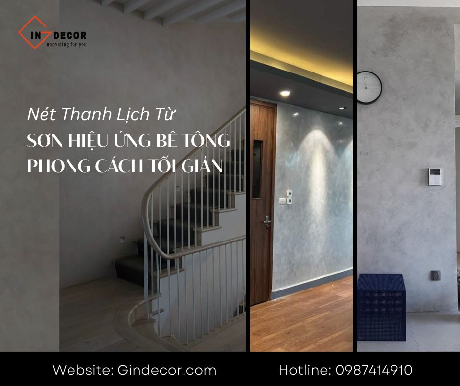 Sơn hiệu ứng bê tông phong cách tối giản
