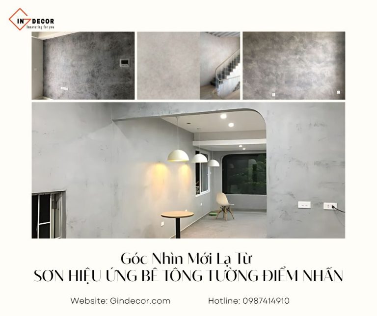 Sơn hiệu ứng bê tông tường điểm nhấn