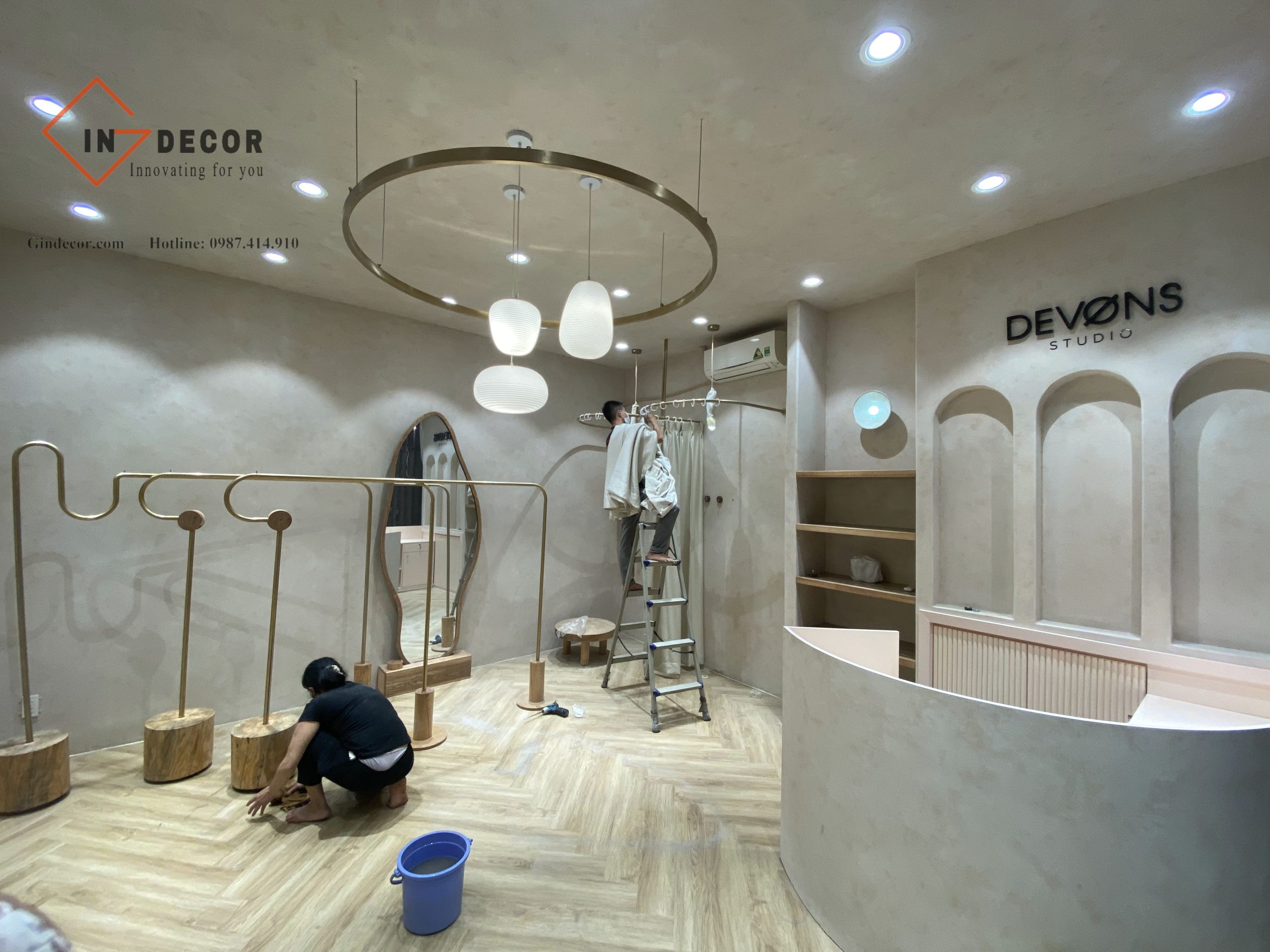 Gin decor sơn hiệu ứng bê tông lạnh