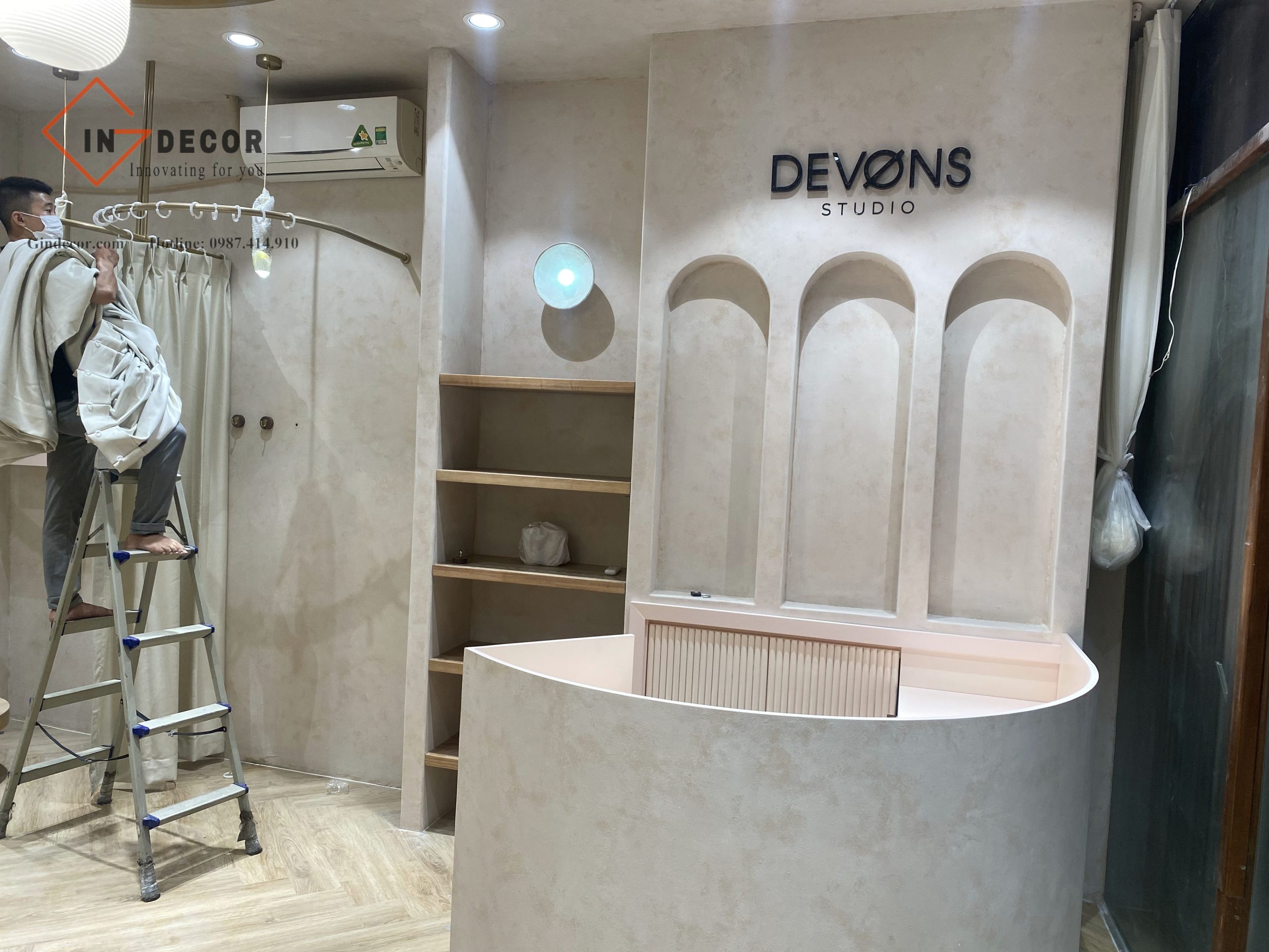 Gin decor sơn hiệu ứng bê tông lạnh