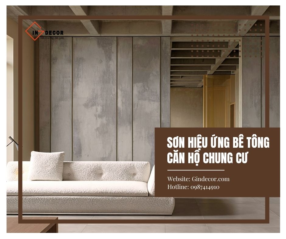 Sơn hiệu ứng bê tông căn hộ chung cư