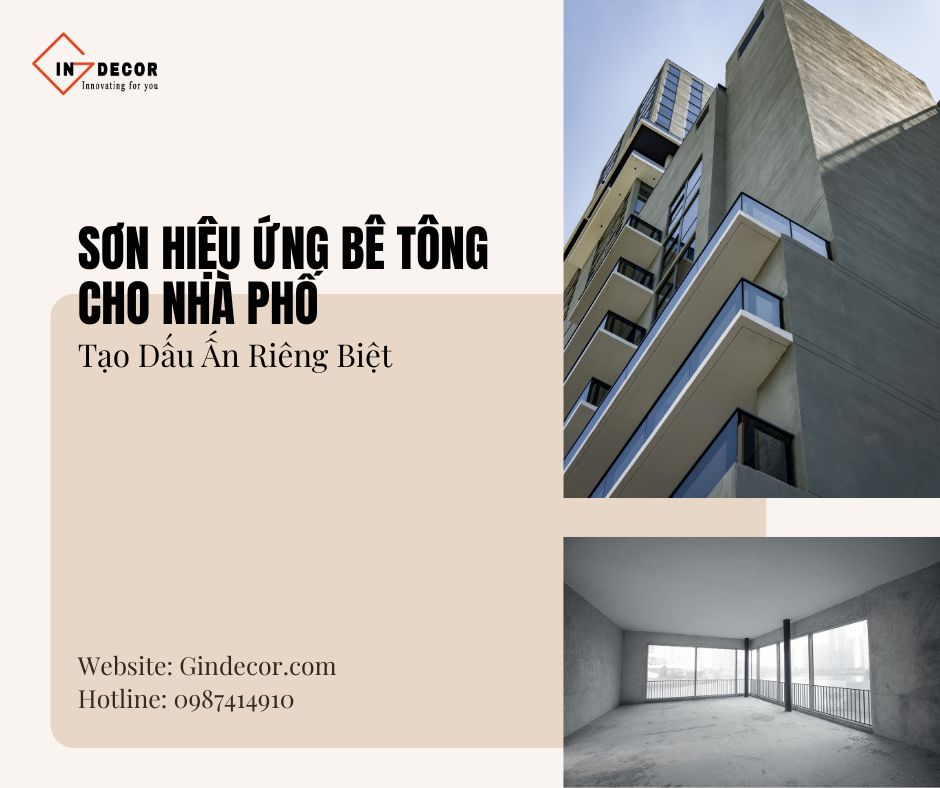 Sơn hiệu ứng bê tông cho nhà phố