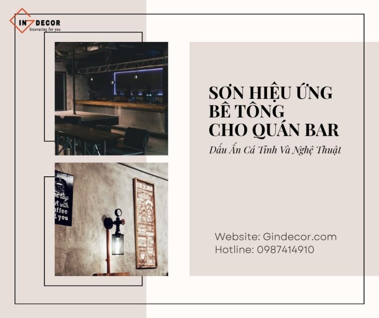 Sơn Hiệu Ứng Bê Tông Cho Quán Bar – Dấu Ấn Cá Tính Và Nghệ Thuật