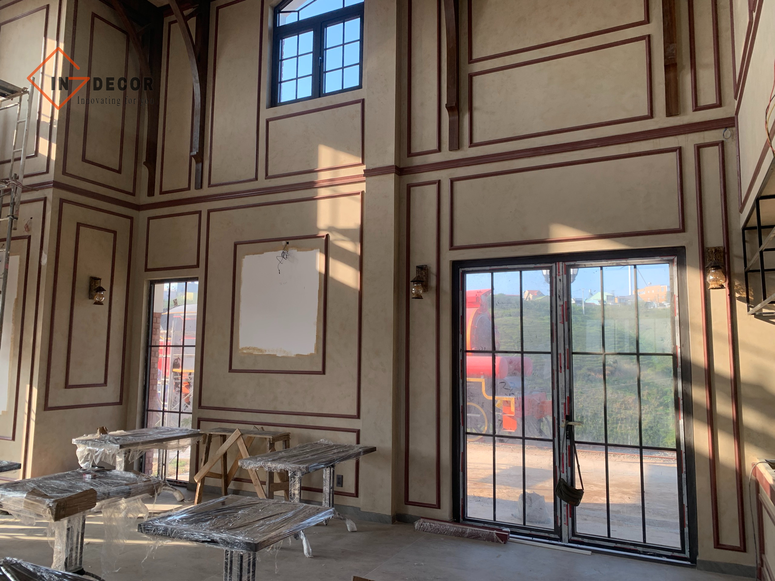 sơn hiệu ứng bê tông màu ấm