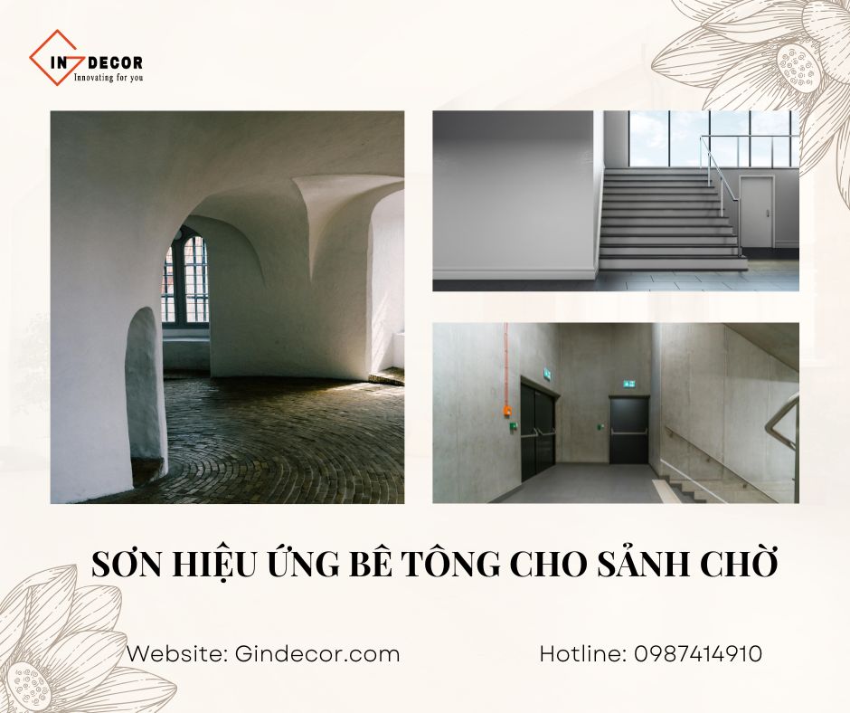 sơn hiệu ứng bê tông cho sảnh chờ