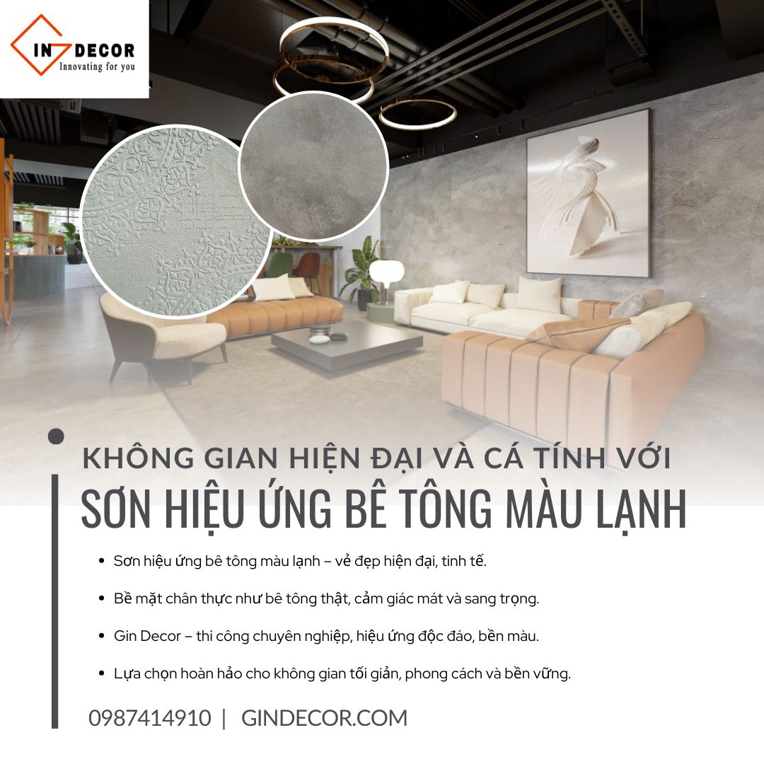 sơn hiệu ứng bê tông màu lạnh