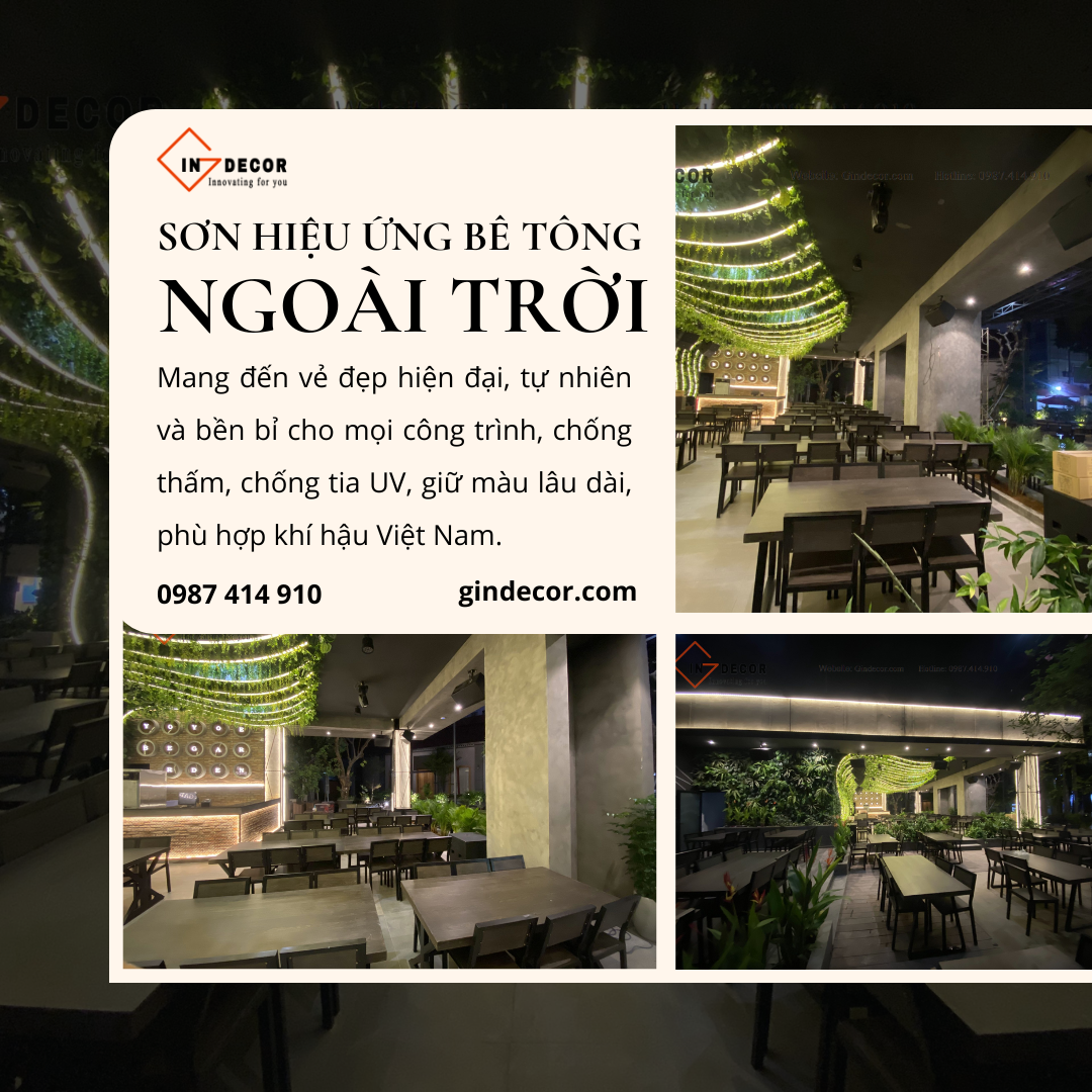 Sơn hiệu ứng bê tông ngoài trời