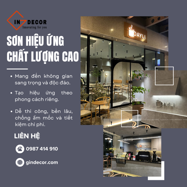 Sơn hiệu ứng chất lượng cao: Giải pháp làm đẹp không gian với Gindecor