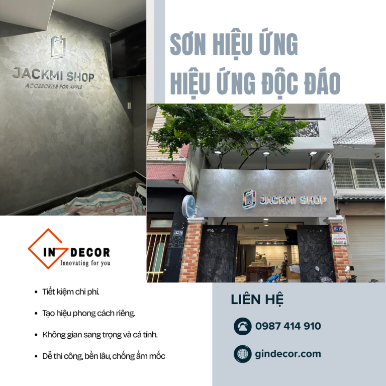 Sơn hiệu ứng bề mặt độc đáo: Giải pháp làm đẹp không gian với Gindecor
