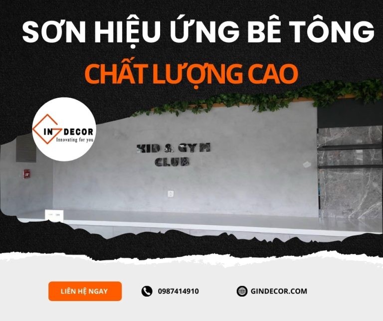 Cách sơn hiệu ứng bê tông