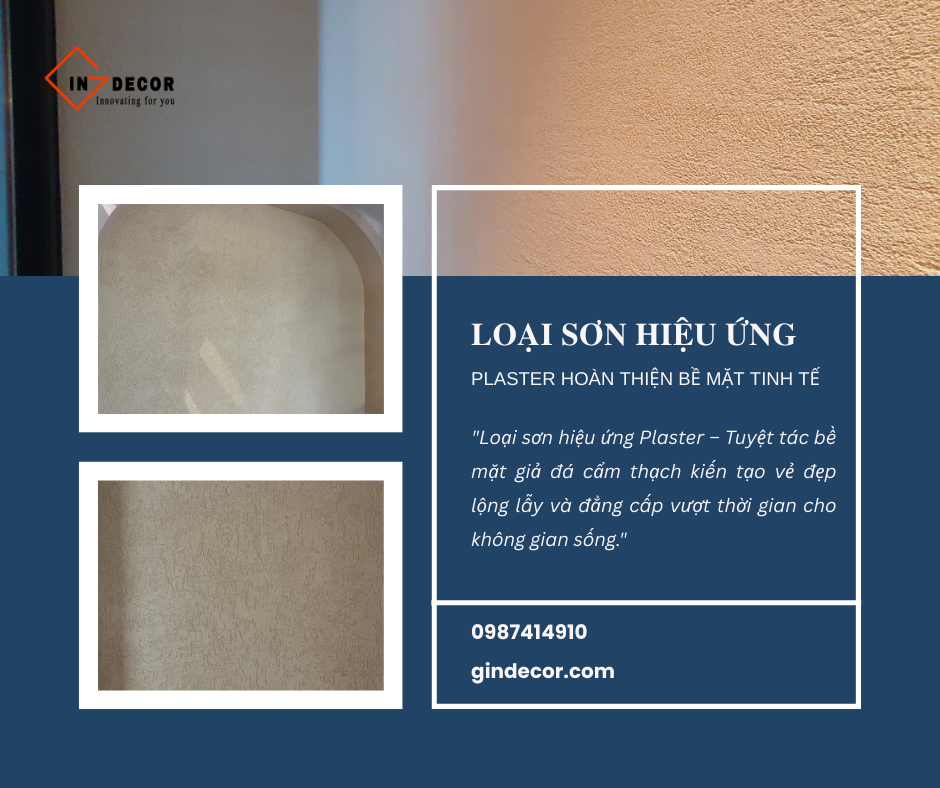 Loại sơn hiệu ứng Plaster hoàn thiện bề mặt tinh tế