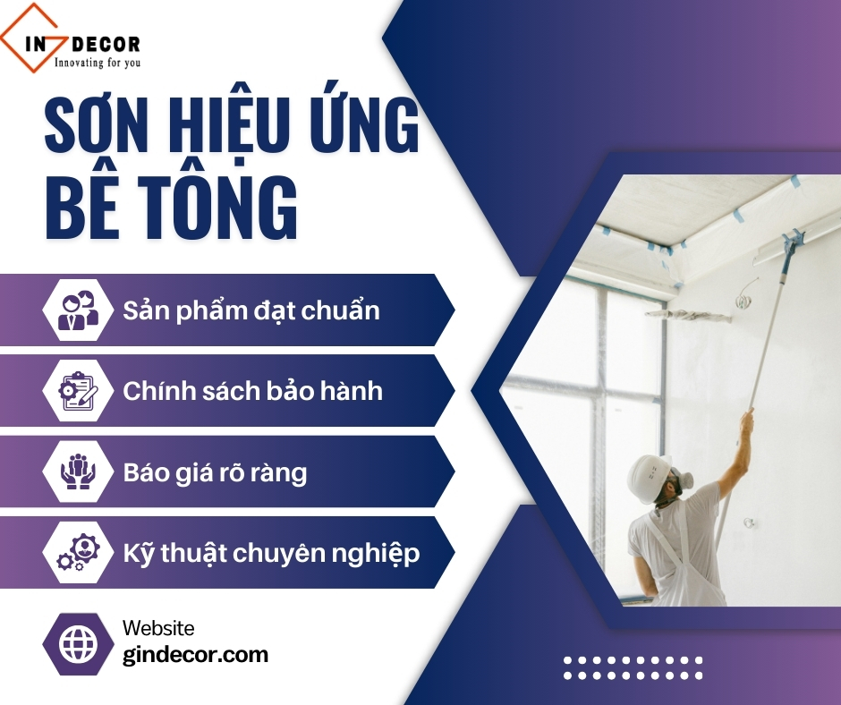 Mẫu sơn hiệu ứng bê tông 2026