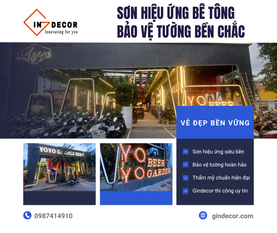 Sơn hiệu ứng bê tông bảo vệ tường