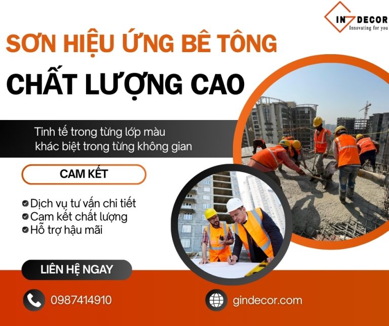 Sơn hiệu ứng bê tông cho tường nội thất