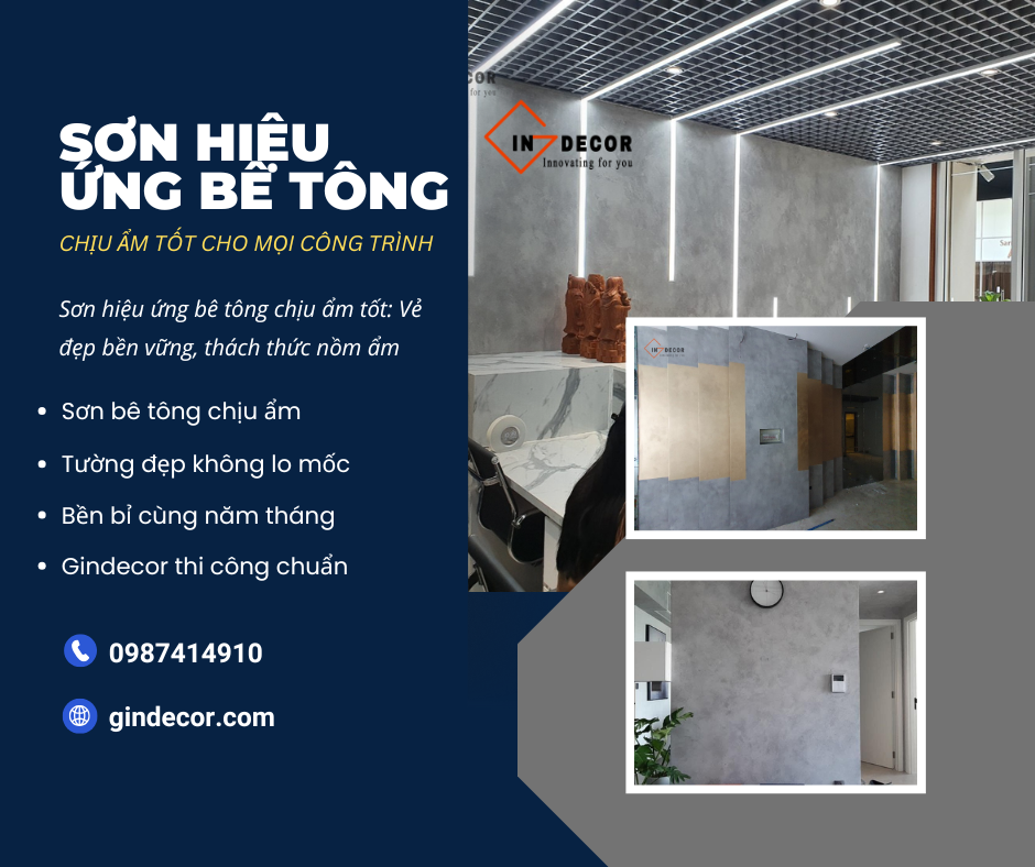 Sơn hiệu ứng bê tông chịu ẩm tốt cho mọi công trình