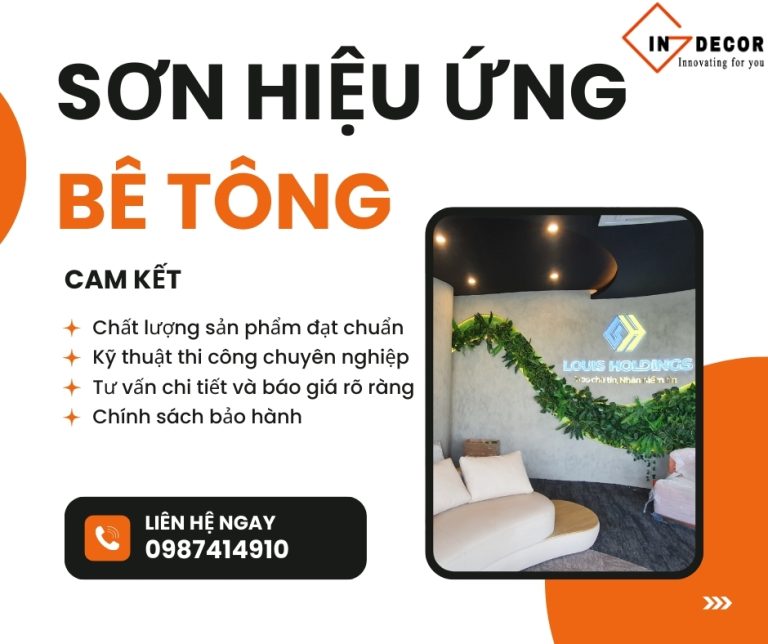 Sơn hiệu ứng bê tông cho mặt tường ngoại thất