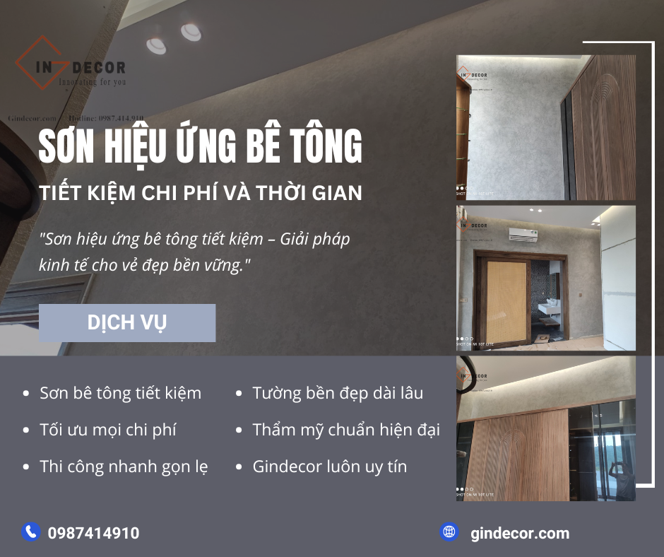 Sơn hiệu ứng bê tông tiết kiệm chi phí và thời gian