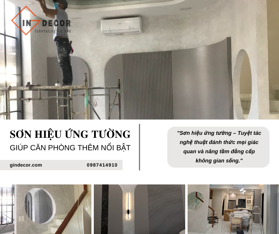 Sơn hiệu ứng tường giúp căn phòng thêm nổi bật