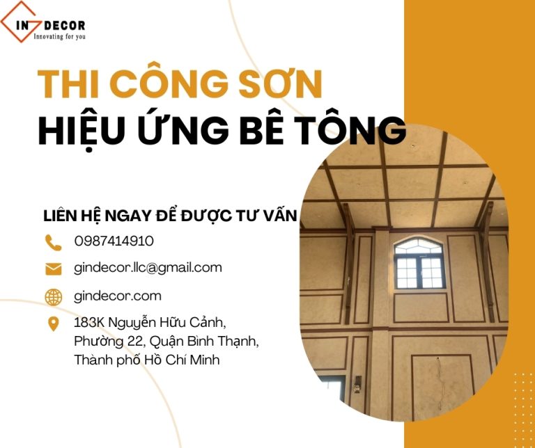Thi công sơn hiệu ứng bê tông nhà ở
