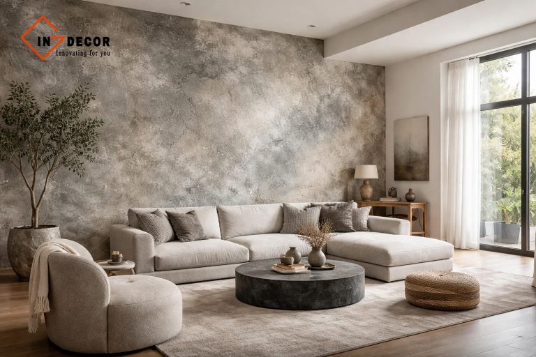 Sơn hiệu ứng bê tông trong nhà – Giải pháp thẩm mỹ hiện đại, bền vững theo thời gian