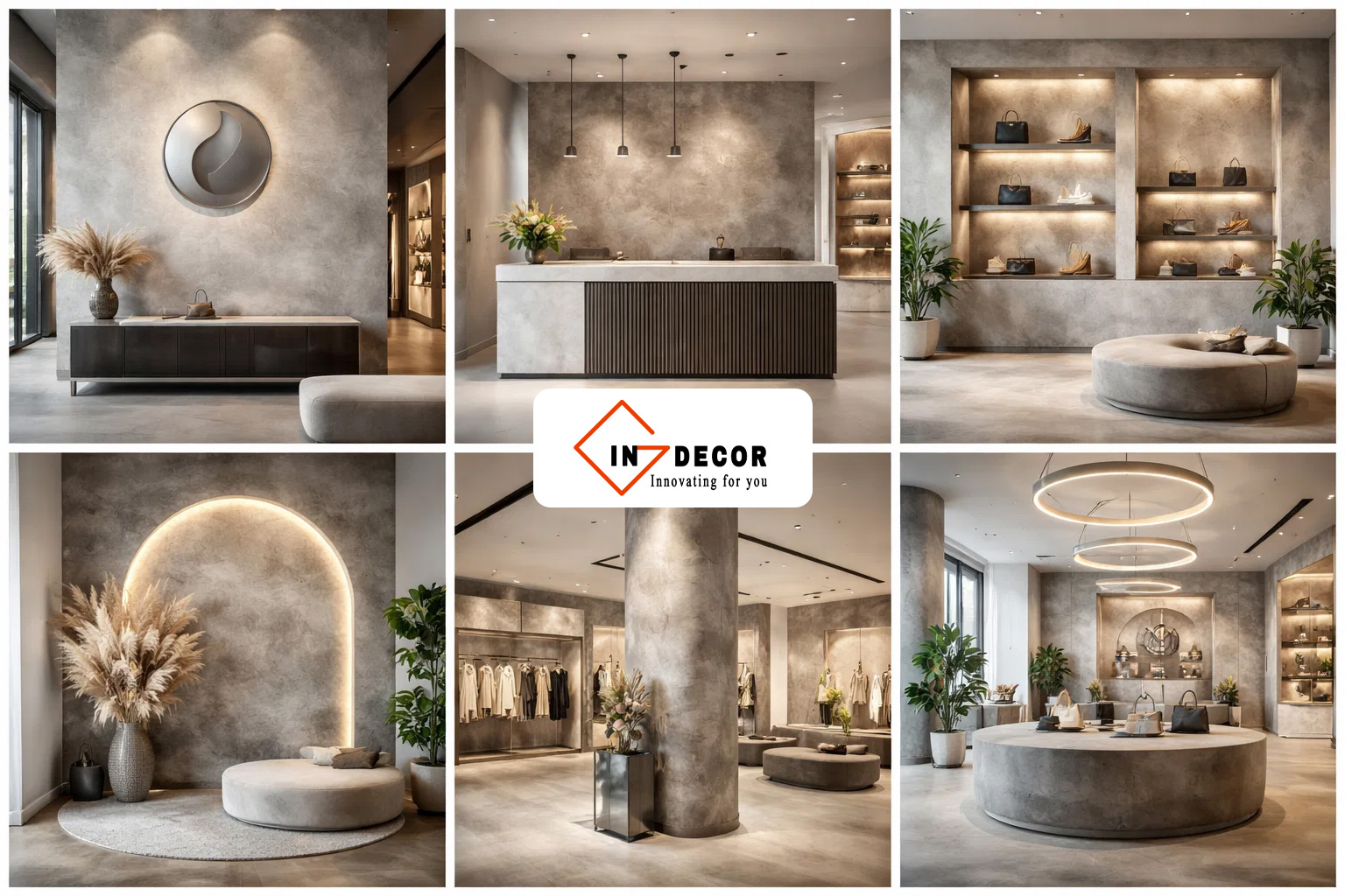 Khu vực showroom thích hợp thi công sơn hiệu ứng bê tông