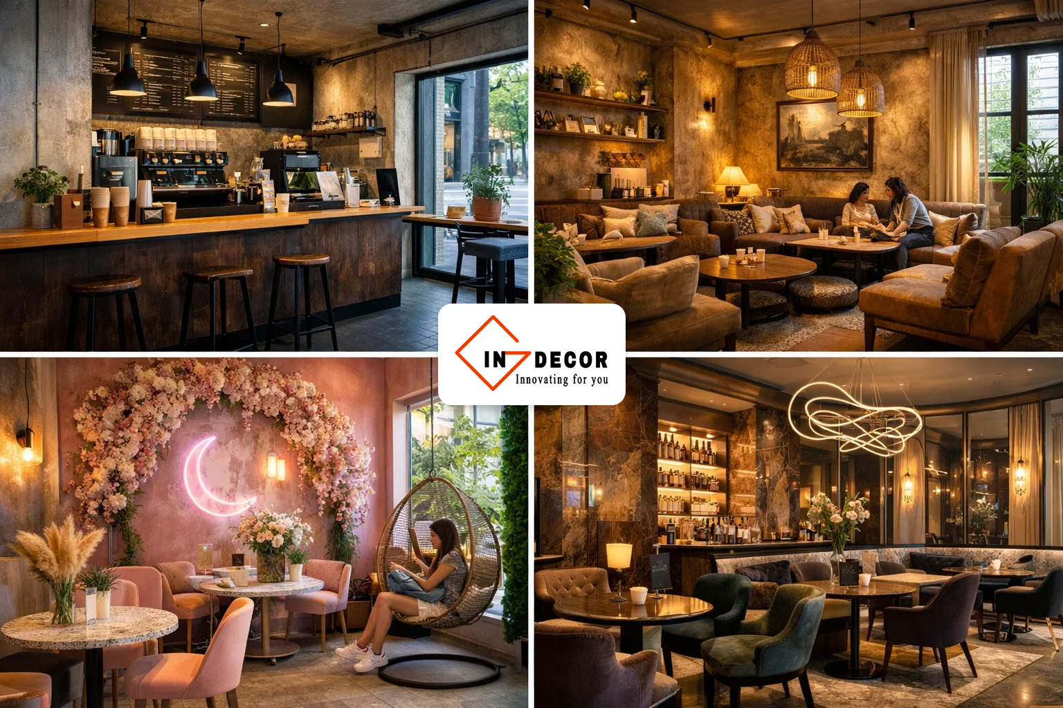 Sơn hiệu ứng quán cafe theo mô hình kinh doanh