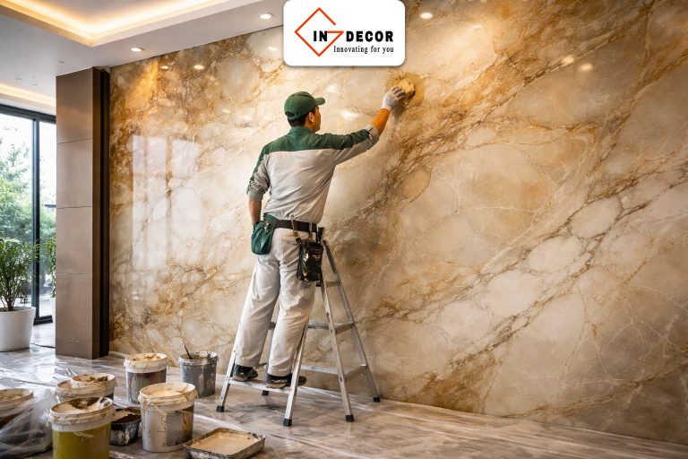 Thi công sơn hiệu ứng: Quy trình chuẩn kỹ thuật và những yếu tố quyết định chất lượng