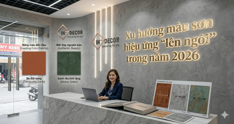 Xu hướng màu sơn hiệu ứng "lên ngôi" trong năm 2026: Gindecor tiên phong đón đầu