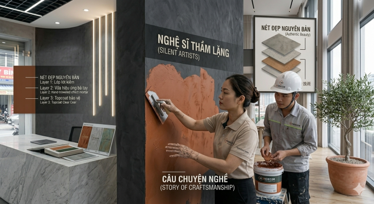 Chuyện nghề: Những "nghệ sĩ" thầm lặng đằng sau những bức tường sơn hiệu ứng