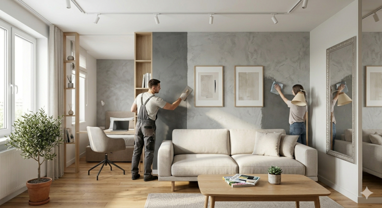 So sánh Sơn hiệu ứng và Giấy dán tường: Loại nào bền và kinh tế hơn?