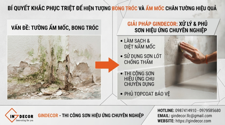 Bí Quyết Khắc Phục Triệt Để Hiện Tượng Bong Tróc và Ẩm Mốc Chân Tường Hiệu Quả